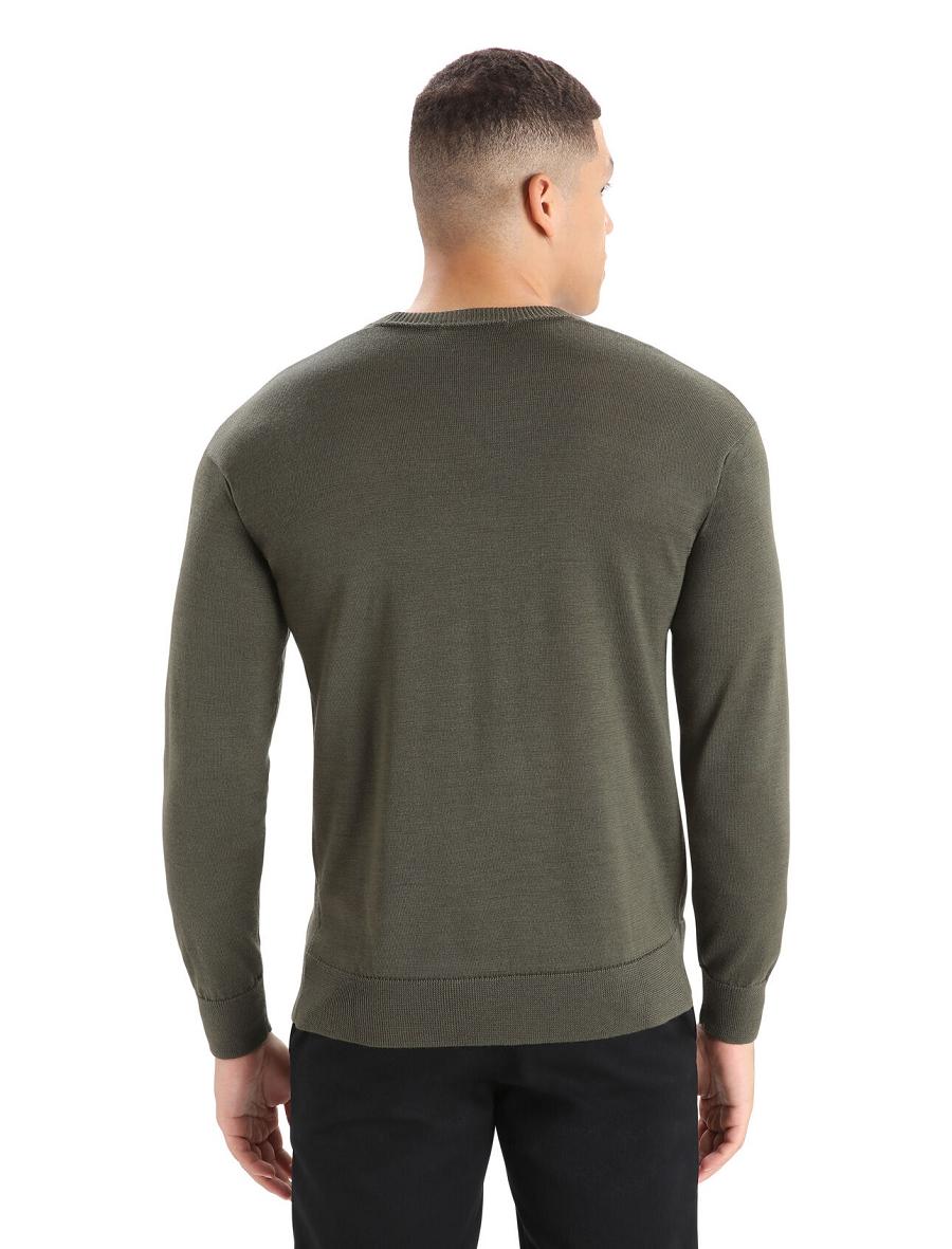 Chandails Icebreaker Cool-Lite™ Merino Nova Sweatshirt Homme Vert Olive | FR 1217XYUF